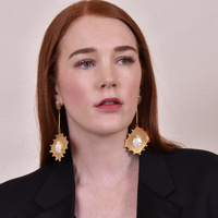 Culturesse Florence Luxury 24K Gold Dangle Earrings Clear Quartz (my ears are pierced) images 1