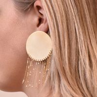 Culturesse Susette Extravagant Tassel Earrings (for non-pierced ears) images 1