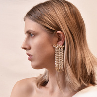 Culturesse Bright Night Crystal Diamante Earrings (my ears are pierced) images 1