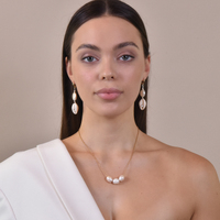 Culturesse Estere Runway Shell Drop Earrings images 1