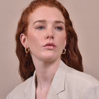 Culturesse Khloe Irregular Huggie Earrrings images 1