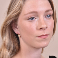 Culturesse Irena Gold Vermeil Evil Eye Earrings images 1
