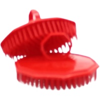 NuBrush Hair Beard Scalp Comb Dandruff Remover Massager Red Australian Made images 1