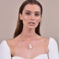 Culturesse Nature's Craft Giant Baroque Pearl Pendant Necklace images 1