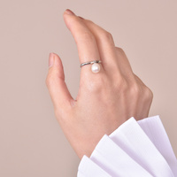 Culturesse Venice Pearl Dangle Ring images 1