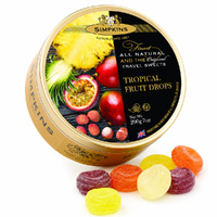 Simpkins Tropical Fruit Drops 200g Tin Sweets Candy Lollies images 1