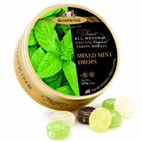 Simpkins Mixed Mint Drops 200g Tin Sweets Candy Lollies images 1