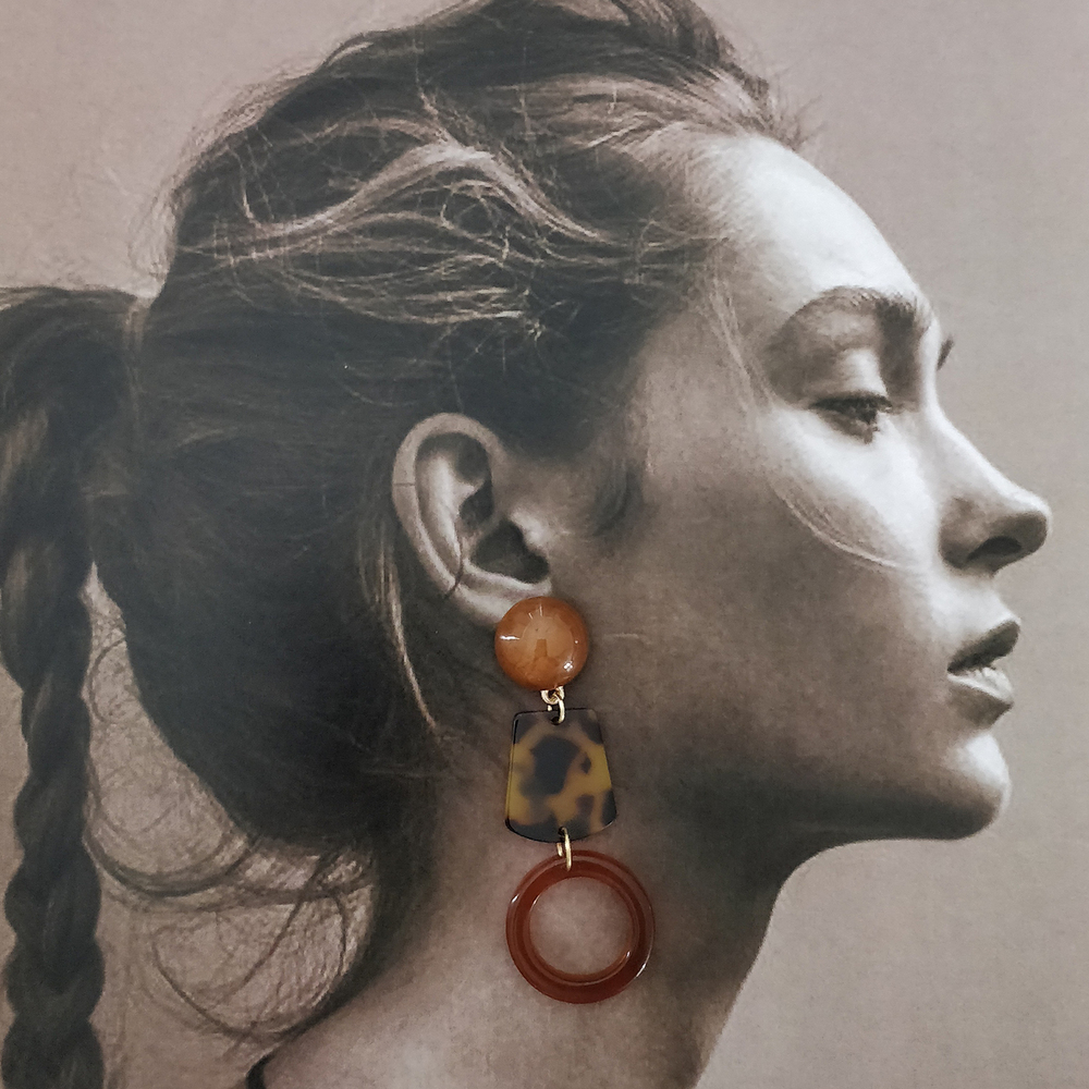 Culturesse Leticia Geometry Drop Earrings - Picture 8 of 12