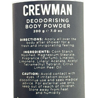 Crewman Ocean Breeze & Sea Salt Body Powder For Men 200g Deodorising images 2