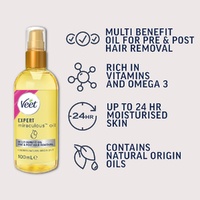 Veet Expert Miraculous Oil for Pre and Post Hair Removal 100mL images 2