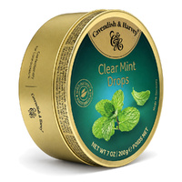 Cavendish & Harvey Clear Mint Drops 200g Tin Sweets C&H Candy Lollies images 2