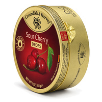 Cavendish & Harvey Sour Cherry Drops 200g Tin Sweets C&H Candy Lollies images 2