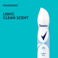Rexona Antiperspirant Aerosol Deodorant Cotton Dry 250mL images 2