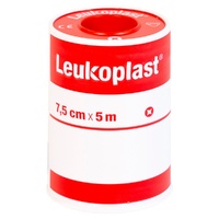 Leuko Leukoplast Standard Plastic Medical Tape Tan 7.5cm x 5m 4 Pack images 2