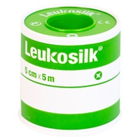Leukosilk Plastic Snap Ring Tape 5cm x 5m 6 Pack images 2