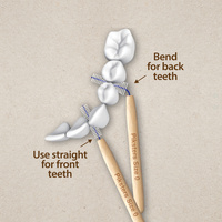 Piksters Bamboo Interdental Brushes Size 1 8 Pack Small Tooth Gaps images 2