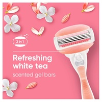 Gillette Venus Comfortglide White Tea Razor Handle + 2 Refills 3 Piece images 2