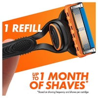 Gillette Fusion5 Razor Handle Plus 2 Cartridges 3 Piece Set images 2