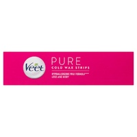 Veet PURE Cold Wax Strips Legs & Body Sensitive Skin 20 Pack images 2