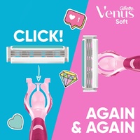Gillette Simply Venus Razor Handle & 4 Blade Refills images 2