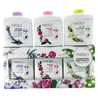 Yardley Body Powder Gift Set Lavender Rose Lily 3 x 50g Vegan Plant Based images 2
