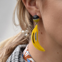 Culturesse Jacqui Banana Fashionista Earrings (my ears are pierced) images 2