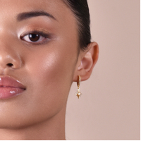 Culturesse Calista Dainty Opal Drop Earrings images 2