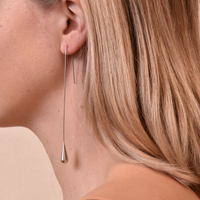 Culturesse Esme Meche Simpliciy Long Drop Earrings images 2
