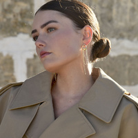 Culturesse Stellar Drape Diamante Tassel Earrings (Gold) images 2