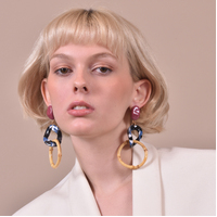 Culturesse Leandre Modern Loop Earrings (for non-pierced ears) images 2