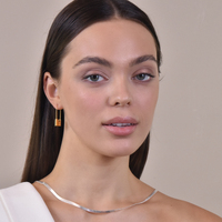 Culturesse Beatrix Gold Padlock Earrings images 2