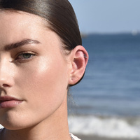 Culturesse Gemini Helix Screw Back Earring (Silver Single Piece) images 2