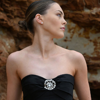 Culturesse Libra Artisan Zirconia Pavé Stud Earrings (Silver) images 2