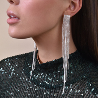 Culturesse Geovana Crystal Diamante Earrings (my ears are not pierced) images 2