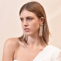 Culturesse Bright Night Crystal Diamante Earrings (my ears are pierced) images 2