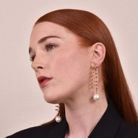 Culturesse Luchia Spiral Pearl Clip-on Earrings images 2