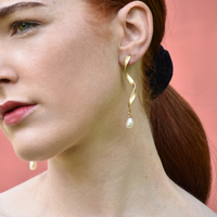 Culturesse Josephine Pearl Twirl Earrings (my ears are not pierced) images 2