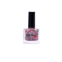 Oh Flossy Childrens Kids 3 Piece Plant Based Nail Polish Set Pink Violet Glitter images 2