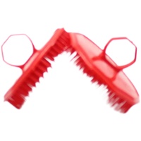 NuBrush Hair Beard Scalp Comb Dandruff Remover Massager Red Australian Made images 2