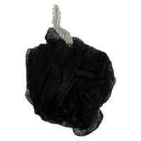 Simply For Me Medium Black Bath Shower Mesh Sponge Ball Scrubber images 2