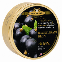 Simpkins Black Currant Drops 200g Tin Sweets Candy Lollies images 2