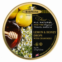 Simpkins Lemon and Honey with Chamomile Drops 200g Tin Sweets Candy Lollies images 2