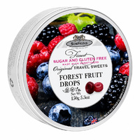 Simpkins Sugar Free Forest Fruit Drops 175g Tin Sweets Candy Lollies images 2