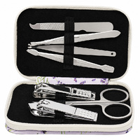 Lulu Grace Classic Lavender Manicure Set 7 Piece Stainless Steel Kit images 3