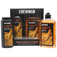 Crewman Sandalwood & Amber Gift Set Body Powder & Shower Gel images 2