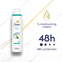 Dove Fresh 48h Anti-Perspirant 1/4 Moisturising Cream Citrus Scent 250mL images 3