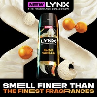 Lynx Fine Fragrance Body Spray Black Vanilla 150mL x 6 images 3