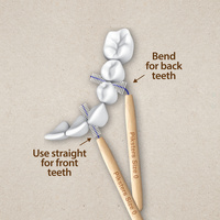 Piksters Bamboo Interdental Brushes Size 00 8 Pack Extra Fine Tooth Gaps images 3