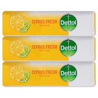 Dettol Citrus Fresh Bar Soap 100g 3 Pack images 3