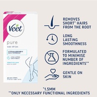 Veet PURE Cold Wax Strips Face Sensitive Skin 20 Pack images 3